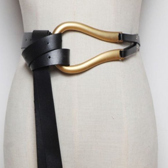 Accessories - New Leather Oversize Belt Buckle Versatile Belt
